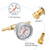 MEASUREMAN Fuel Pressure Gauge Kit 0-15Psi Stainless Steel Glycerin Filled, 1-1/2" Dial Size, with 5/16" Fuel Line Fuel Pressure Brass T-Fitting Adapter, Center Back Mount
