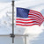 Boat Flag Pole, Pontoon Boat Accessories Flag Pole Kit, 60 in Flag Pole with 12”x18” American Flag, Adjustable Holder Mount, Tangle Free Rings, Metal Black Marine Flags Pole Fit 0.5”-1.1” Yacht Rails
