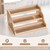 Memanque Tiered Spice Rack Organizer for Cabinet, Wooden Spice Rack for Countertop, Spice Shelf organizer Spice Organization for Cabinet