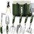 Aimerla Gardening Tools Set of 9 Heavy Duty Garden Tools with Non-Slip Rubber Grip with Large Garden Bag for Tools Durable Hand Tools for Gardening, Weeding,Gardening Gifts for Women,Men (Dark Green)