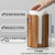 Acacia Wood Paper Towel Holder for Countertop with Splash Guard & Handles