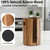 Acacia Wood Paper Towel Holder for Countertop with Splash Guard & Handles