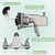 Tub/Shower Faucet 8" with Diverter for RV/Mobile Travel Home, Economical Two Handle Classic Shower Faucet Center-Set (Brushed Nickel)