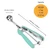 Cookie Scoop, Extra Small Cookie Scoop for Baking, 1 tsp / 5 ml Cookie Scooper, 18/8 Stainless Steel Cookie Scooper for Baking, Cookie Dough Scoop with Non-slip Grip (Mint)