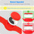 Waterproof Air Tag Bracelet for Kids [2 Pack], Cute Cartoon Air Tag Holder for Kids with Full Coverage Hidden Design, Silicone Airtag Wristband for Child, Healthy Material Red+Black