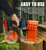 SPEED FORCE Firewood Kindling Log Wood Splitter – No Axe! Wedge Point Splits Firewood, 6 Inch Orange with Safety Cover, Safety Guard Available