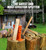 SPEED FORCE Firewood Kindling Log Wood Splitter – No Axe! Wedge Point Splits Firewood, 6 Inch Orange with Safety Cover, Safety Guard Available