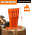 SPEED FORCE Firewood Kindling Log Wood Splitter – No Axe! Wedge Point Splits Firewood, 6 Inch Orange with Safety Cover, Safety Guard Available