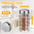 Yiyiring 1 Set Retro Salt and Pepper Shakers Set Small Vintage Clear Glass Salt and Pepper Shakers with Stainless Lids for Home Restaurants Kitchens (3.03 x 1.61 Inch,Bubbled Style)