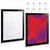 Thyle 2 Pack 8.5 x 11 Acrylic Window Sign Holder with Suction Cups and Black Frame, Clear Acrylic Frames Glass Door Wall Mount Advertising Signage Sign Holder for Mall, Office, Home, Store, Restaurant