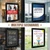 Thyle 2 Pack 8.5 x 11 Acrylic Window Sign Holder with Suction Cups and Black Frame, Clear Acrylic Frames Glass Door Wall Mount Advertising Signage Sign Holder for Mall, Office, Home, Store, Restaurant