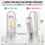 8pcs G9 Glass Bulb Cover, 25mm Frosted Borosilicate Light Shade Replacement