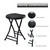 COOZMENT Folding Stool with Handle, Folding Chair,Folding Bar Stool with Non-Slip Feet,Indoor and Outdoor Foldable Stool for Adults(13"×11.5"×18")