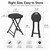 COOZMENT Folding Stool with Handle, Folding Chair,Folding Bar Stool with Non-Slip Feet,Indoor and Outdoor Foldable Stool for Adults(13"×11.5"×18")