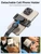 Portable Selfie Stick, 4 in 1 Extendable Phone Tripod Stand with Detachable Wireless Remote & Phone Holder 360° Rotating Mini Travel Tripod Compatible with iPhone 16/15/14/13 Pro/Android/Gopro