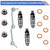 16001-53900 Fuel Injectors and 1G962-42500 Fuel Return Overflow Pipe Compatible with Kubota D722 D782 D902 Parts Replaces 1600153900 1G96242500