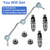 16001-53900 Fuel Injectors and 1G962-42500 Fuel Return Overflow Pipe Compatible with Kubota D722 D782 D902 Parts Replaces 1600153900 1G96242500