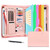 Leathario Portfolio Binder, Includes 5 Folder Index Dividers, 13 Inch Tablets Organizer with Handle, Vegan Leather A4 Padfolio, Multi-Pocket Notepad Business Planner Professional Document