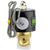 U.S. Solid 3/8" Brass Electric Solenoid Valve - 12V DC, VITON Gasket, Direct Acting, Normally Closed for Air, Gas, Fuel Applications