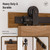 CCJH 7.5FT Sliding Barn Door Hardware Kit, Heavy Duty, Smoothly and Silently, Easy to Install, Fit 22.5" Width Double Door Panel, T-Shaped Style Black