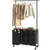 YATINEY Laundry Sorter 3 Section, Rolling Laundry Hamper with Hanging Rack, Laundry Sorter with Wheels, Hampers for Laundry, Laundry Basket Organizer for Laundry Room, Rustic Brown LS37BR