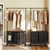 YATINEY Laundry Sorter 3 Section, Rolling Laundry Hamper with Hanging Rack, Laundry Sorter with Wheels, Hampers for Laundry, Laundry Basket Organizer for Laundry Room, Rustic Brown LS37BR