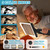 30X 6X Rechargeable Magnifying Glass for Reading, Large Full Page Magnifier with Folding Stand, 3 Color Light Modes, Dimmable LED Lighted, Hands Free Book Magnifier for Fine Prints Low Vision Seniors