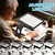 30X 6X Rechargeable Magnifying Glass for Reading, Large Full Page Magnifier with Folding Stand, 3 Color Light Modes, Dimmable LED Lighted, Hands Free Book Magnifier for Fine Prints Low Vision Seniors