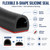 Neyway 20FT Silicone Weather Stripping Door Seal, 0.7 x 0.4 Inch, Black