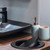 STOBAZA Drop in Trash Chute Round Stainless Steel Countertop Waste Trash Grommet for Kitchen and Bathroom Counter Office Desk - No-Drill Install