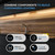 EShine Extra Long 20 inch LED Dimmable Under Cabinet Lighting Strip with Hand Wave Motion Sensor, Black, with Accessories (No Power Supply Included), Warm White (3000K)