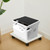 Beeveer 1 Pcs Office Under Desk Printer Stand with 4 Caster Wheels 13.8 x 11.8 Inches White Movable Printer Copier Shelf CPU Holder for Home Office Heavy Duty Storage Rack Scanner Fax Machine