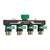 RESTMO Heavy Duty 4 Way Y Garden Hose Splitter Full Metal Body, Green