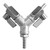 Beduan Stainless 3 Way Shut Off Ball Valve, 3/8" Hose Barb 2 Switch Y Shaped Valve Water Fuel Air Gas