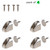 Keenkee 4 Set Magnetic Cabinet Door Catches, Nickel Color