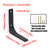 Adyoney 10Pcs Heavy Duty L Brackets, 4 Inch Black Angle Bracket