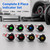 Linkstyle 8PCS 12V LED Indicator Lights, 12mm Waterproof Dash Panel Lamps