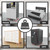 MYUEA Furniture Dolly,Furniture Movers with 5 Wheels,Carbon Steel Panel Heavy Duty Dolly,Maximum Load 3747 LBS,Furniture Lifter with 5 360° Rotatable Rubber Universal Wheels(Silver,8.26x7.87 in)
