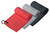 Handy Picks Microfiber Golf Towel (16" X 16") with Carabiner Clip, Waffle Pattern Hook and Loop Fastener - The Convenient Golf Cleaning Towel Black/Grey/Red