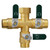 EBH Garden Hose Splitter 3 Way, Heavy Duty Solid Brass Hose Splitter with Shutoff Valves, Water Spigot Splitter With 304 Stainless Steel Handle, Full Flow Outdoor Faucet Splitter, 3/4" GHT Thread