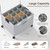 HOUSE AGAIN 2 Pack Shoe Organizer for Closet, Shoe Storage Organizer with Reinforced Metal‑Steel Frame, Lockable Wheels & Clear Cover, Foldable Shoe Box for Closet and Entryway, Gray