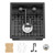Black 16x17In RV Kitchen And Bar Sink-Stainless Steel Undermount Single Bowl Space-Saving Workstation Kitchen&Bar Sink Come With Foldable Faucet,Cutting Board,SS Grid Nice For RV,Tiny Home,Small Bar