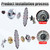 PLUMIA Brush Cutter Blade Kit for Weedeater W/Adapter, 9" x 20T Chainsaw Tooth Saw, 10" x 80T Carbide Tip, 9" x 36T Carbon Steel Blades, Compatible with Stihl, Ego, Husqvarna, Oregon, Hitachi Trimmer