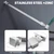 Stainless Steel Shower Rod, Wall-to-Glass Brace for 1/4" & 3/8" Frameless Glass Panels, 18 Inch Long, Chrome