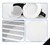 3" Air Vent Grill Cover ABS Ventilation Grill Cover Vent Louver Built-in Fly Screen Mesh Wall/Ceiling Mounted Round Fit for 3inch Hose(Dia:72mm)