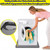 27×27inch Washer Drain Pan Silicone Mat, With Raised Edge Washing Machine Silicone Mat, Multi-function Non Slip, Soft Foldable Portable Waterproof Pad（grey）