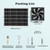 pqins 7.1" Solar Greenhouse Fan 2 Pack, 25W x 2 Large Solar Powered Intake and Exhaust Fan Outdoor Waterproof, 16.5 ft Cord, Strong Airflow for Chicken Coop Circulation and Ventilation, No Battery