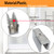 6pcs Shower Door Collision-Proof Block,Furniture Bottom Guide Assembly,for Glass Sliding Door Shower Door Collision-Proof Block,with Screws(Silver)