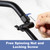 OFFO Shower Head Extension Arm, 6 in Shower Extension Arm with Locking Nut, Adjustable Height and Angle, Universal G1/2 Connector for Fixed and Handheld ShowerHead, Matte Black