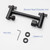 OFFO Shower Head Extension Arm, 6 in Shower Extension Arm with Locking Nut, Adjustable Height and Angle, Universal G1/2 Connector for Fixed and Handheld ShowerHead, Matte Black